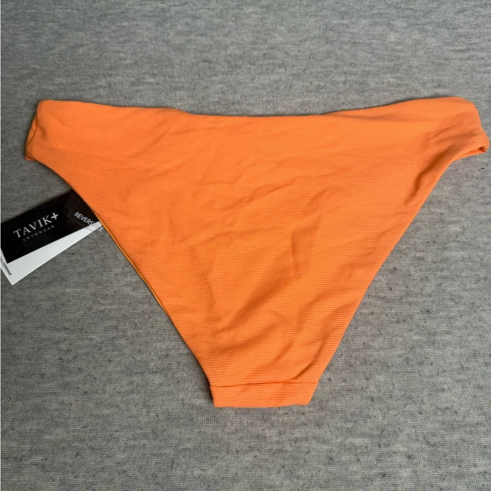 Tavik Women’s Reversible Bikini Bottoms‎ Orange Full Coverage Size M